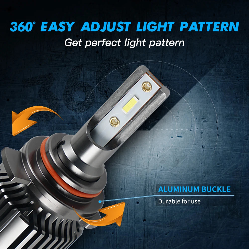 BEVINSEE H7 H1 LED Headlight Bulbs H4 9004 9007 9008 Hi-Lo Beam H11 H3 HB3 9005 HB4 9006 880 881 LED Fog Lights 50W 6000LM 12V