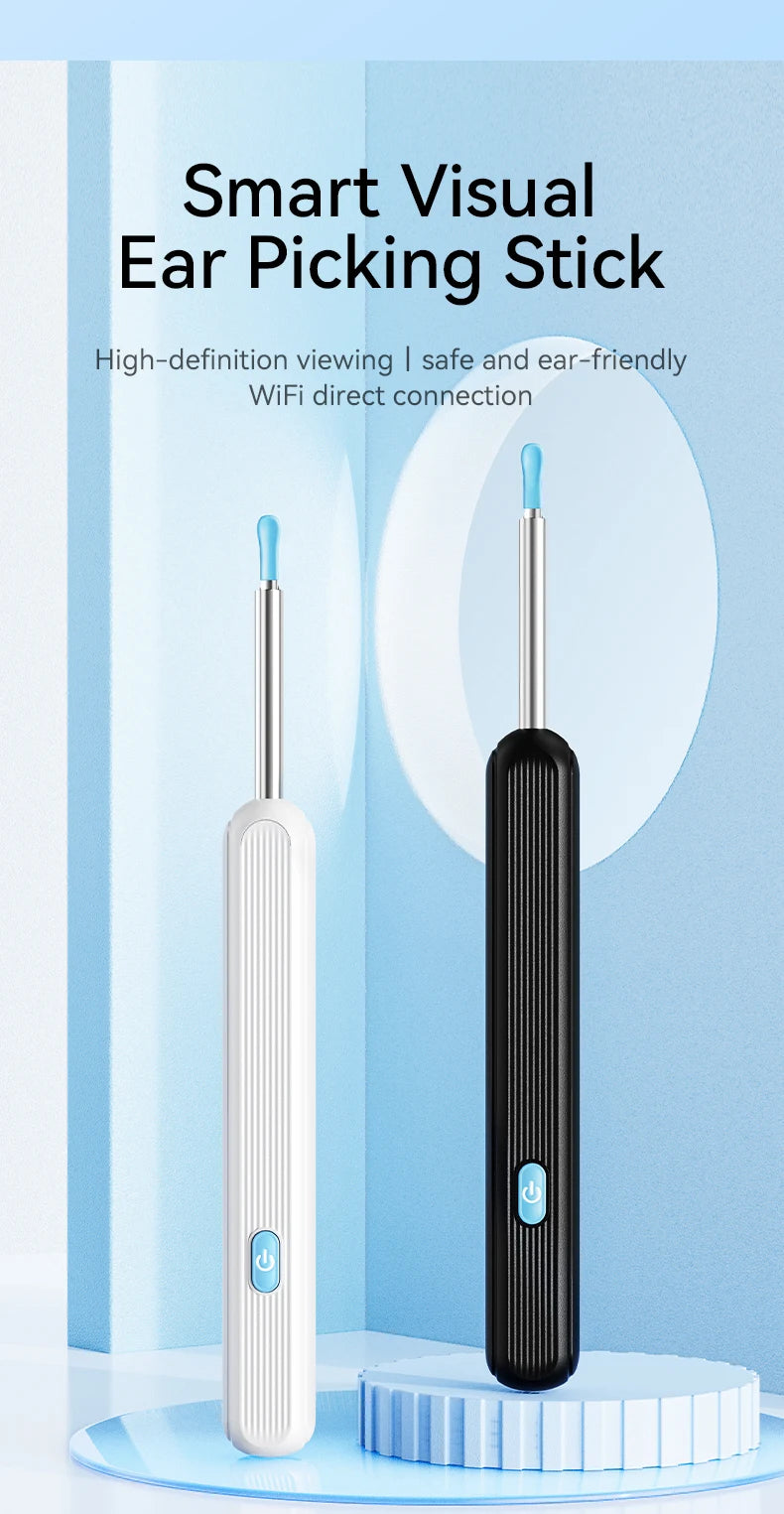 Visual Ear Wax Cleaner with Camera Safe Earwax Removal Endoscope with 5M Camera Luminous Otoscope Ear Cleaning Tools Ear Care