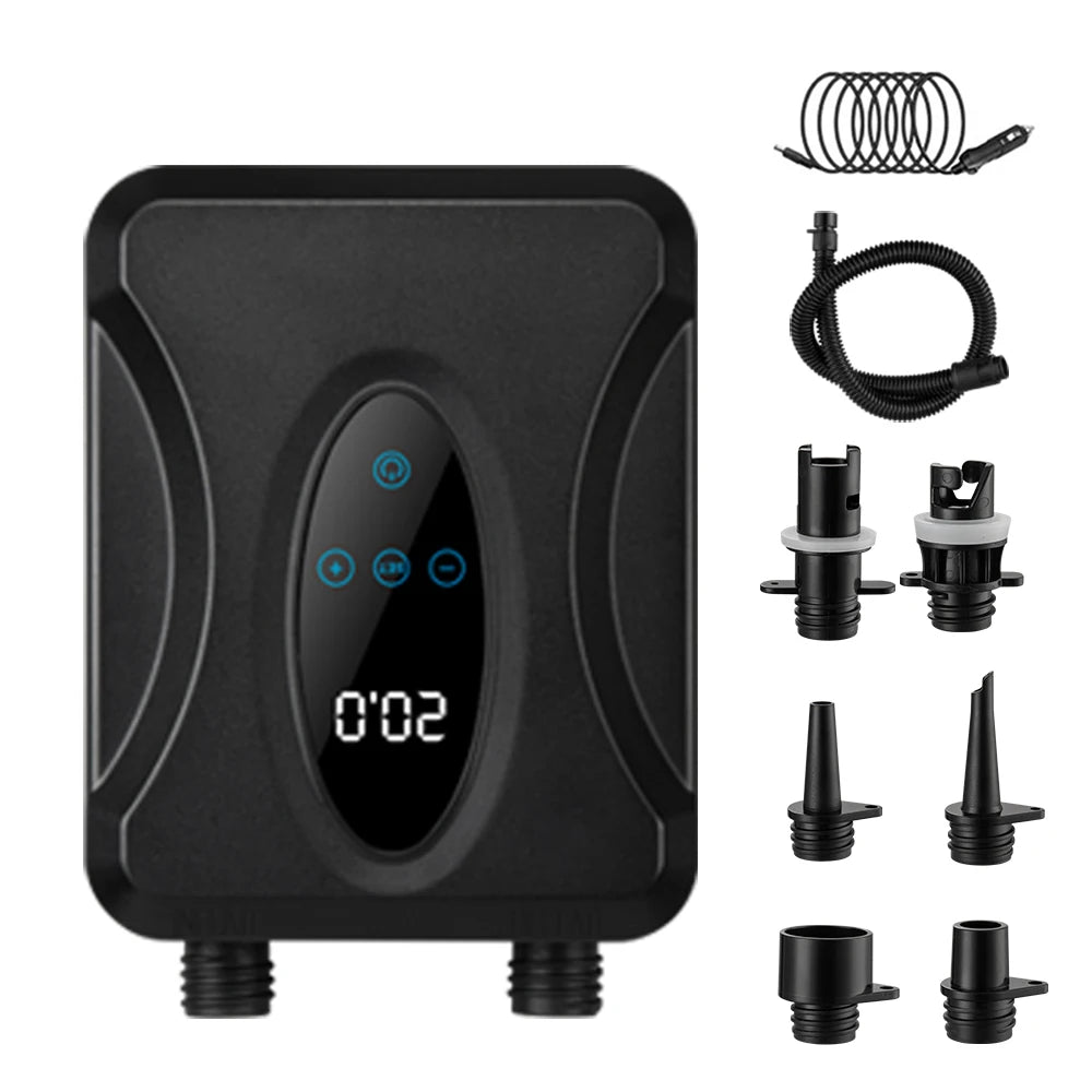 Electric Inflation Pump 20PSI High Pressure Smart SUP Air Pump Intelligent Dual Stage Inflation Deflation For Car Paddle Boards
