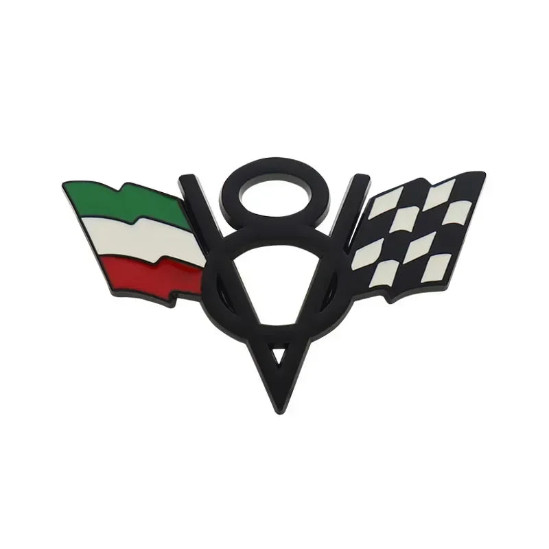 Chrome American flag V8 V 8 Italy UK Germany US National Flag for Fender trunk Rear Bonnet Nameplate Decal Emblem Badge Sticker