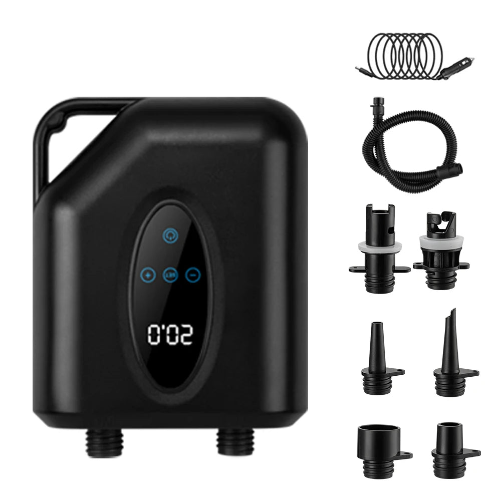 Electric Inflation Pump 20PSI High Pressure Smart SUP Air Pump Intelligent Dual Stage Inflation Deflation For Car Paddle Boards
