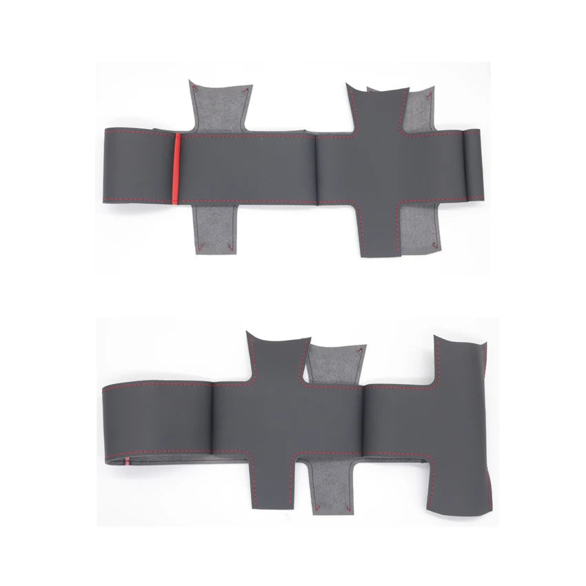Black Faux Leather Car Steering Wheel Cover For Toyota Land Cruiser 80 Series 1990-1997
