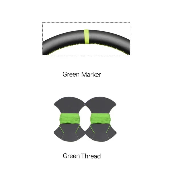 Black Faux Leather Car Steering Wheel Cover For Toyota Land Cruiser 80 Series 1990-1997