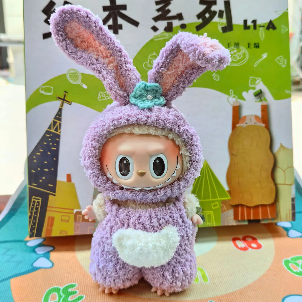 Labubu Doll Clothes Suit, Clothes, Hats, Pants, Animal Series,Furry,Lamb,Rabbit,Doll Accessories,Cute,Pure Handmade,High Quality