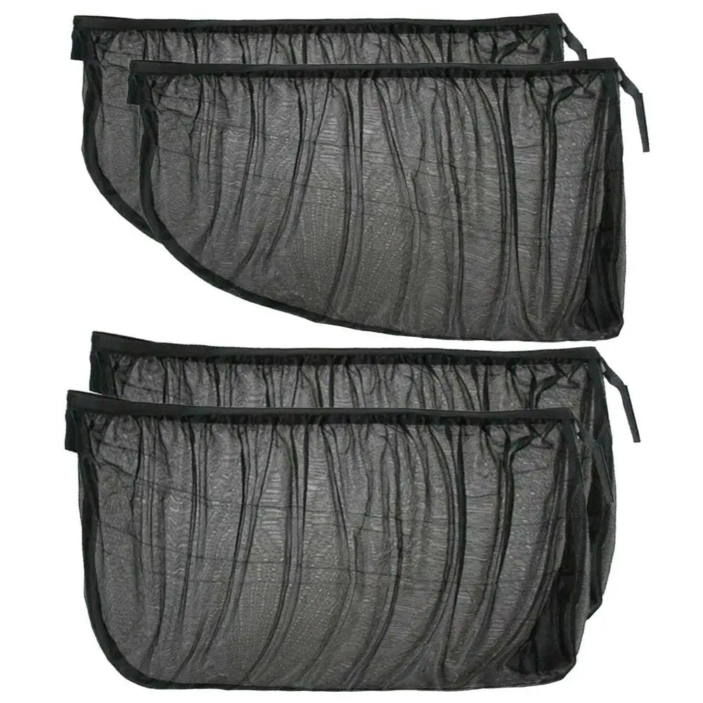 Thermal Insulation Sunshade Breathable Car Side Window Sunshade Curtains Auto Mosquito Curtain Clear Rear View Mirror Effect