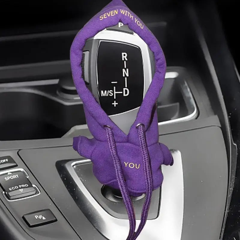 Car Shift Knob Cover Fashion Hoodie Gear Handle Gear Lever Decorative Cover Manual or Automatic Car Interior Accessories Decor
