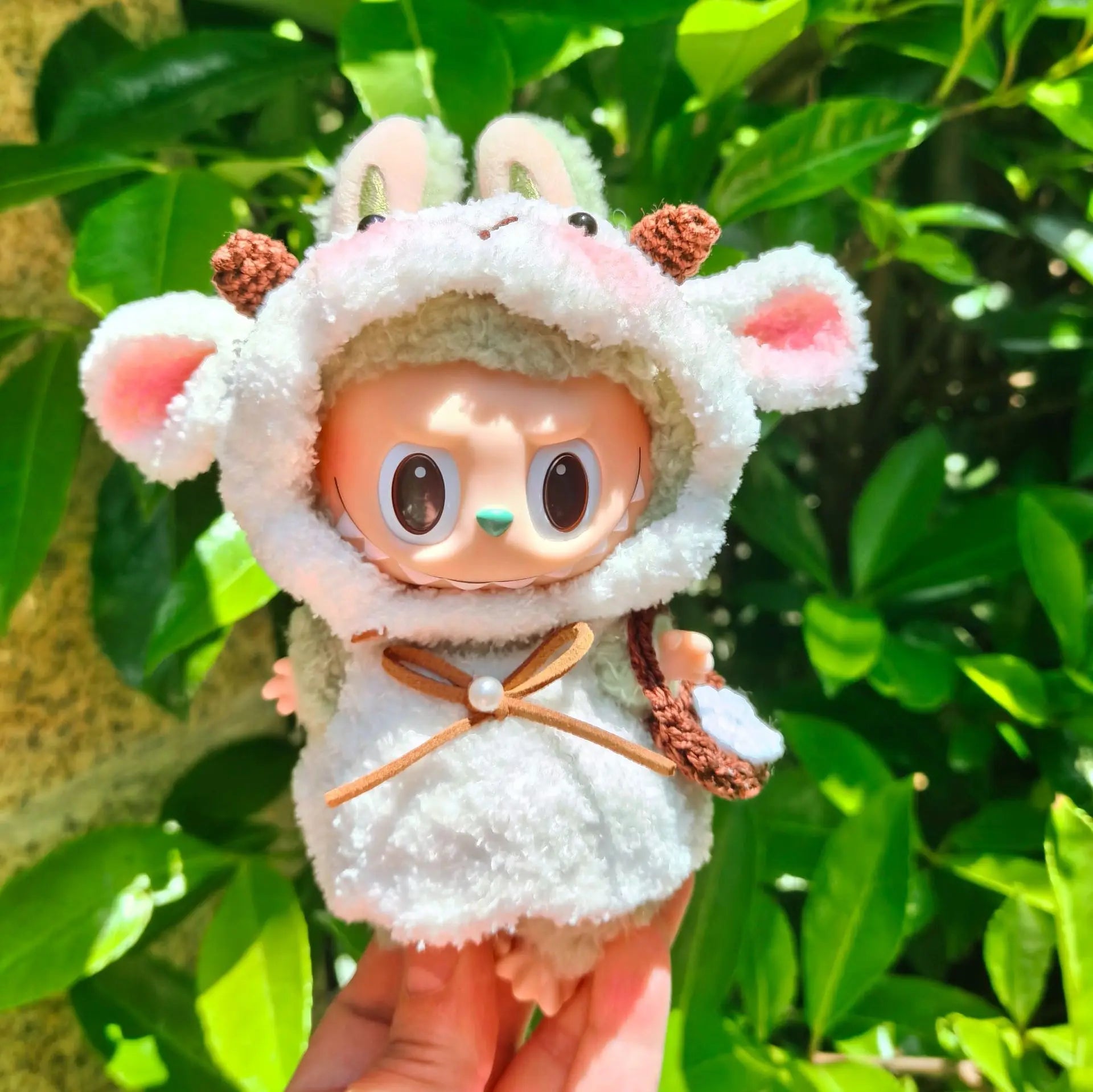 Labubu Doll Clothes Suit, Clothes, Hats, Pants, Animal Series,Furry,Lamb,Rabbit,Doll Accessories,Cute,Pure Handmade,High Quality