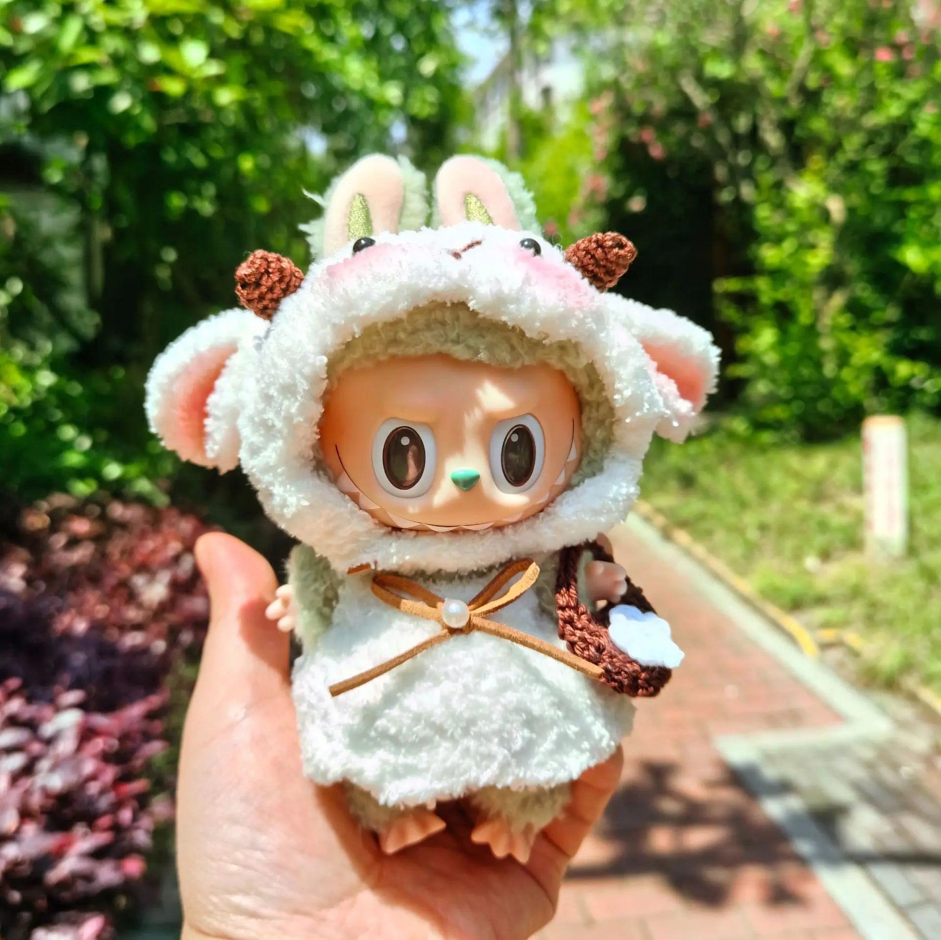 Labubu Doll Clothes Suit, Clothes, Hats, Pants, Animal Series,Furry,Lamb,Rabbit,Doll Accessories,Cute,Pure Handmade,High Quality