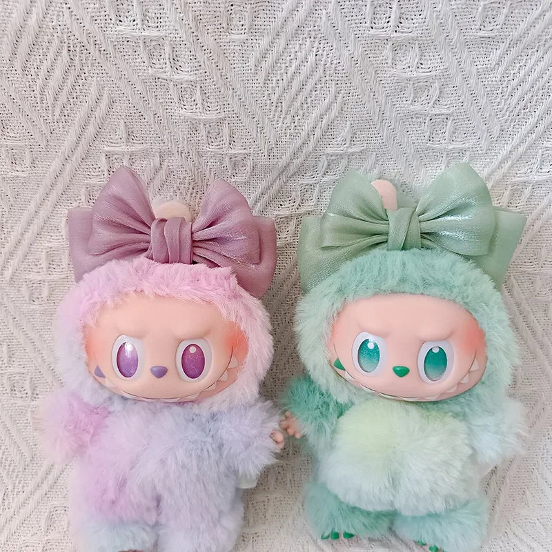 Labubu 3.0 Big Into Energy Doll Bow Decoration Set Macaron Headwear Small Braids & Bowknot Decoration