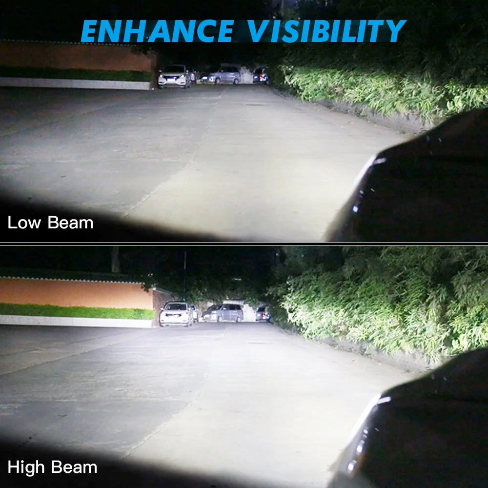 BEVINSEE H7 H1 LED Headlight Bulbs H4 9004 9007 9008 Hi-Lo Beam H11 H3 HB3 9005 HB4 9006 880 881 LED Fog Lights 50W 6000LM 12V