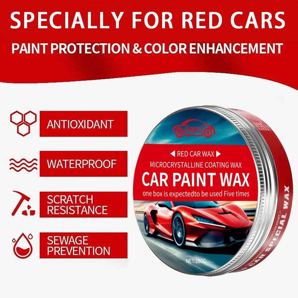 Red Car Special Crystal Wax, Quick-effect Decontamination, Scratch Resistance, Stain Resistance, Protective Car Paint Polishing