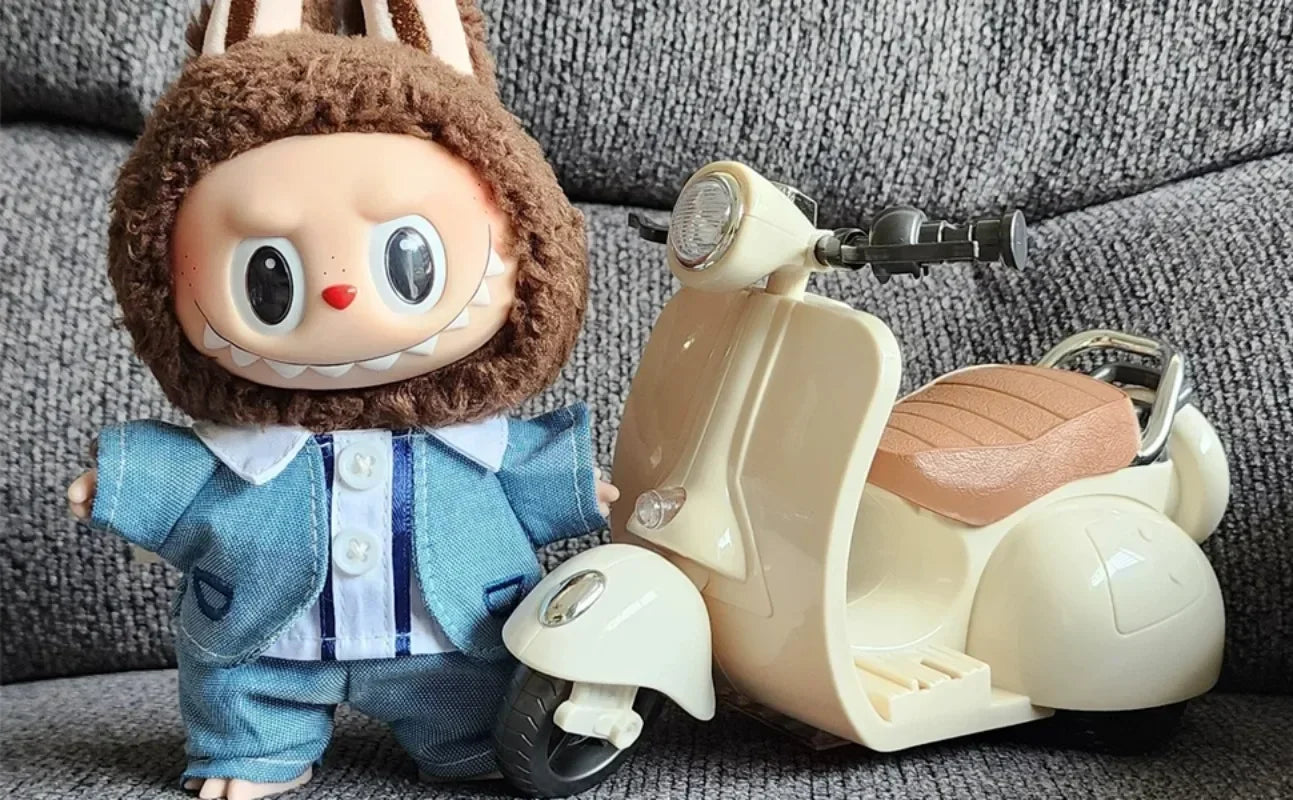Labubu Accessories Labubu Have A Seat Toy  Labubu Scooter with LED Lights & Music Cute Desk Decor for Labubu Doll Collectors