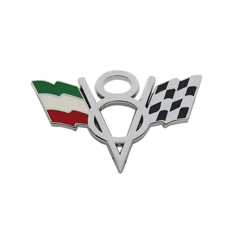 Chrome American flag V8 V 8 Italy UK Germany US National Flag for Fender trunk Rear Bonnet Nameplate Decal Emblem Badge Sticker