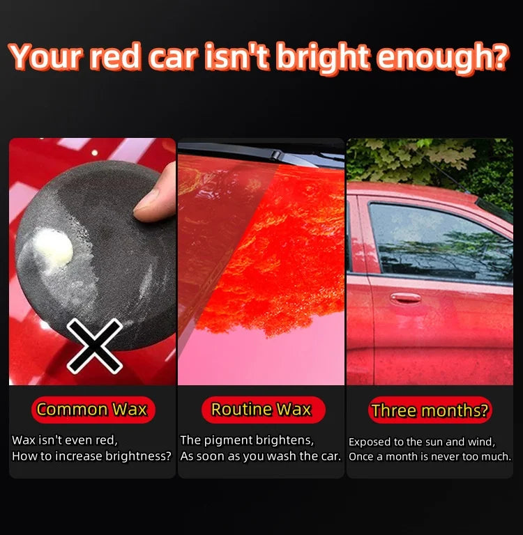 Red Car Special Crystal Wax, Quick-effect Decontamination, Scratch Resistance, Stain Resistance, Protective Car Paint Polishing