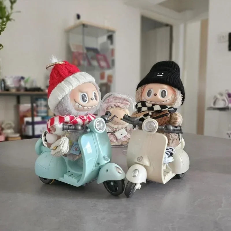 Labubu Accessories Labubu Have A Seat Toy  Labubu Scooter with LED Lights & Music Cute Desk Decor for Labubu Doll Collectors