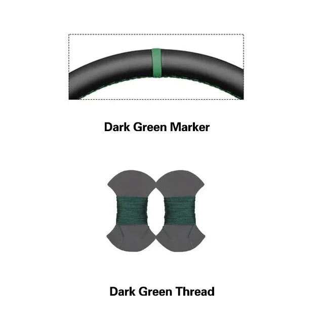 Black Faux Leather Car Steering Wheel Cover For Toyota Land Cruiser 80 Series 1990-1997