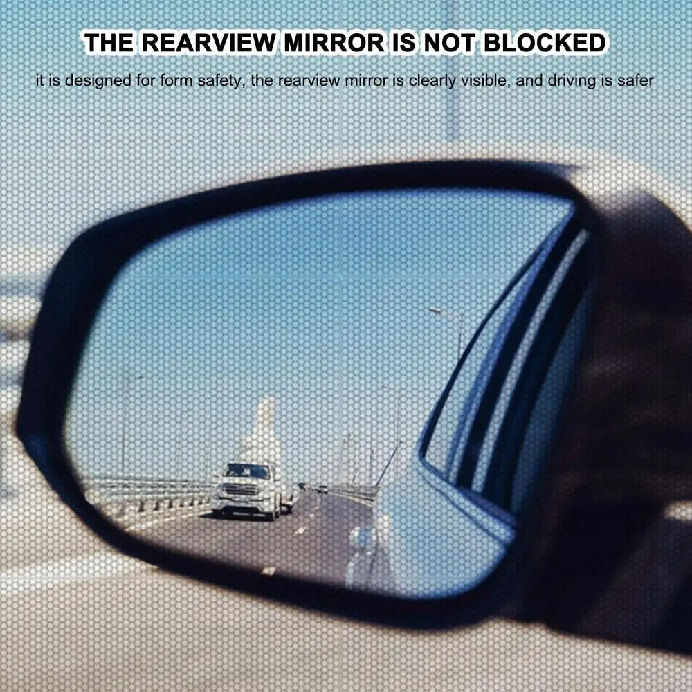 Thermal Insulation Sunshade Breathable Car Side Window Sunshade Curtains Auto Mosquito Curtain Clear Rear View Mirror Effect