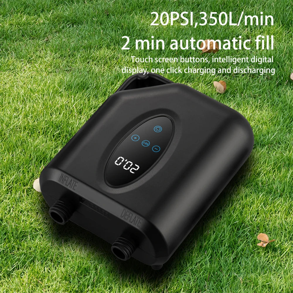 Electric Inflation Pump 20PSI High Pressure Smart SUP Air Pump Intelligent Dual Stage Inflation Deflation For Car Paddle Boards