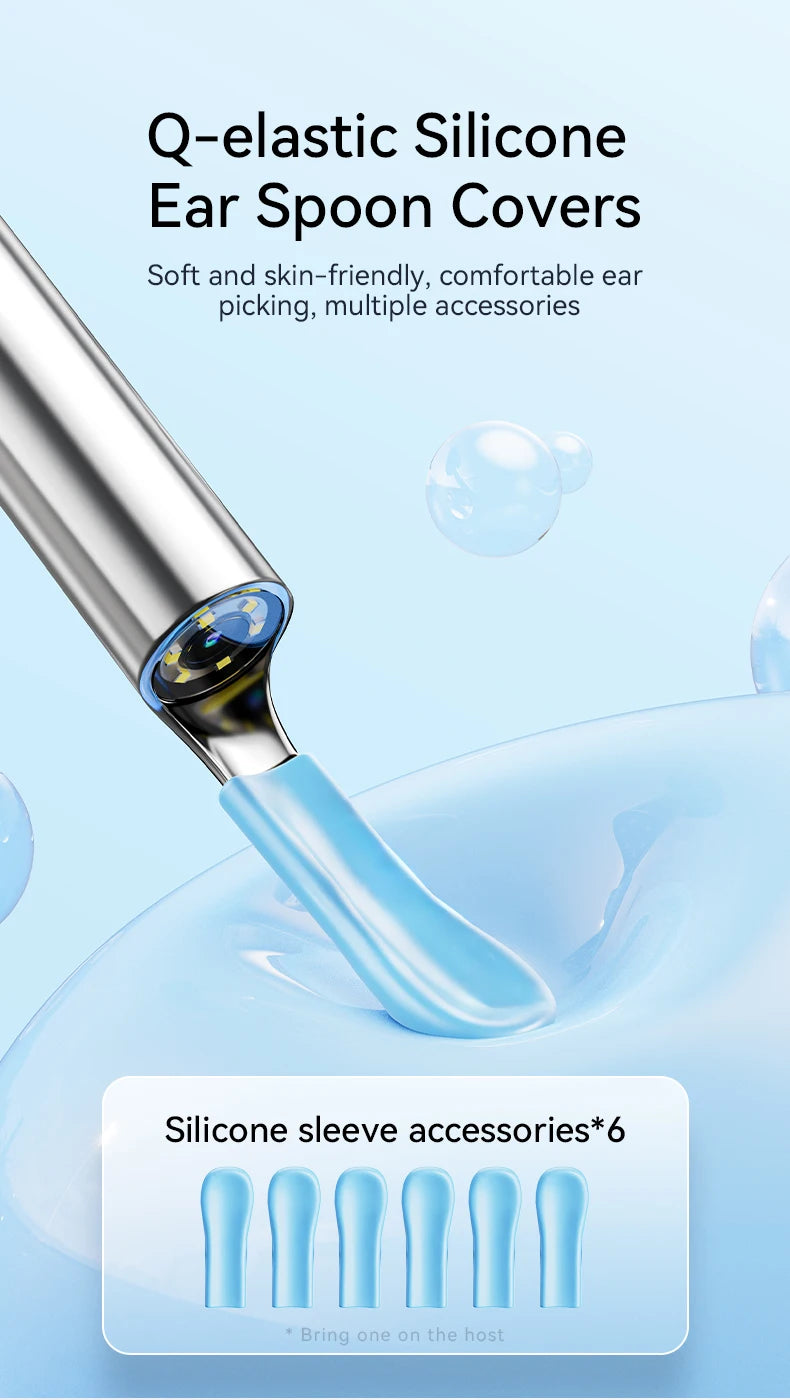 Visual Ear Wax Cleaner with Camera Safe Earwax Removal Endoscope with 5M Camera Luminous Otoscope Ear Cleaning Tools Ear Care
