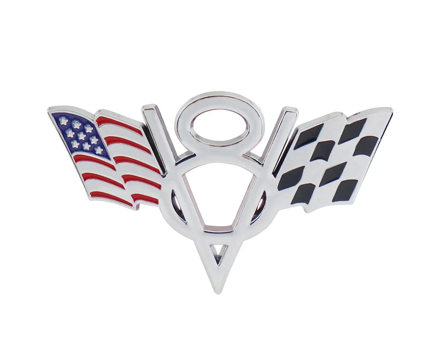 Chrome American flag V8 V 8 Italy UK Germany US National Flag for Fender trunk Rear Bonnet Nameplate Decal Emblem Badge Sticker