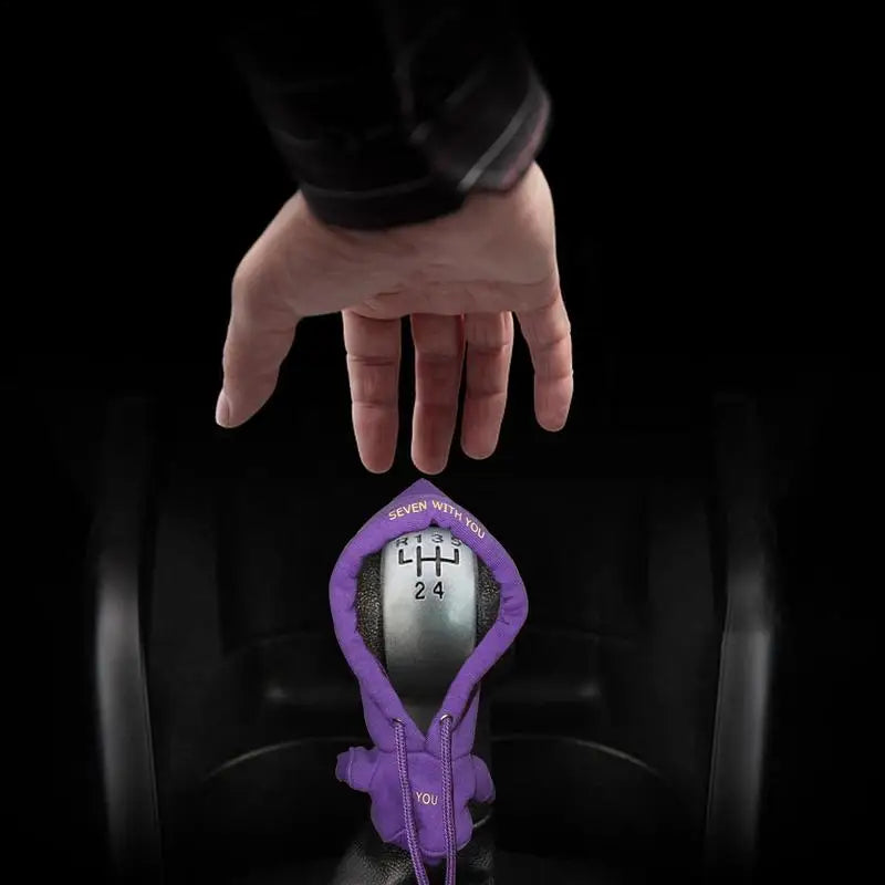 Car Shift Knob Cover Fashion Hoodie Gear Handle Gear Lever Decorative Cover Manual or Automatic Car Interior Accessories Decor