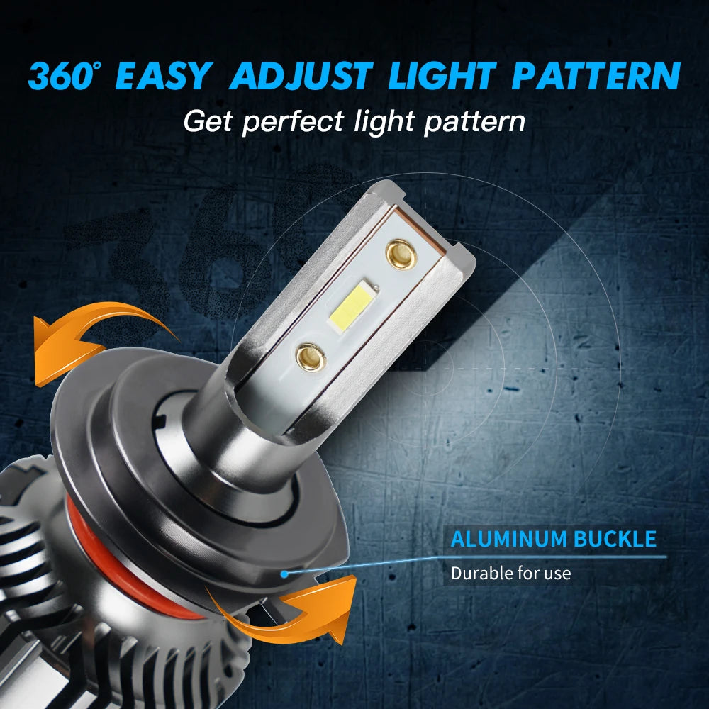 BEVINSEE H7 H1 LED Headlight Bulbs H4 9004 9007 9008 Hi-Lo Beam H11 H3 HB3 9005 HB4 9006 880 881 LED Fog Lights 50W 6000LM 12V