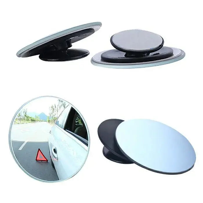 360 Degree Car Blind Spot Rear View Mirror Wide Angle Adjustable Small Round Mirror Car Reverse Auxiliary Rearview Convex Mirror