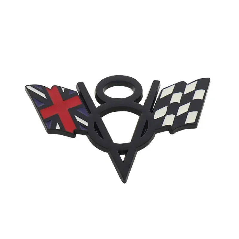 Chrome American flag V8 V 8 Italy UK Germany US National Flag for Fender trunk Rear Bonnet Nameplate Decal Emblem Badge Sticker