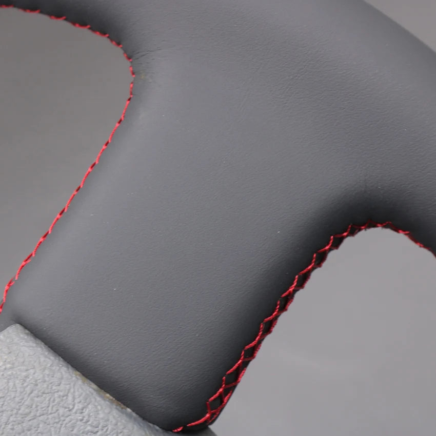 Black Faux Leather Car Steering Wheel Cover For Toyota Land Cruiser 80 Series 1990-1997