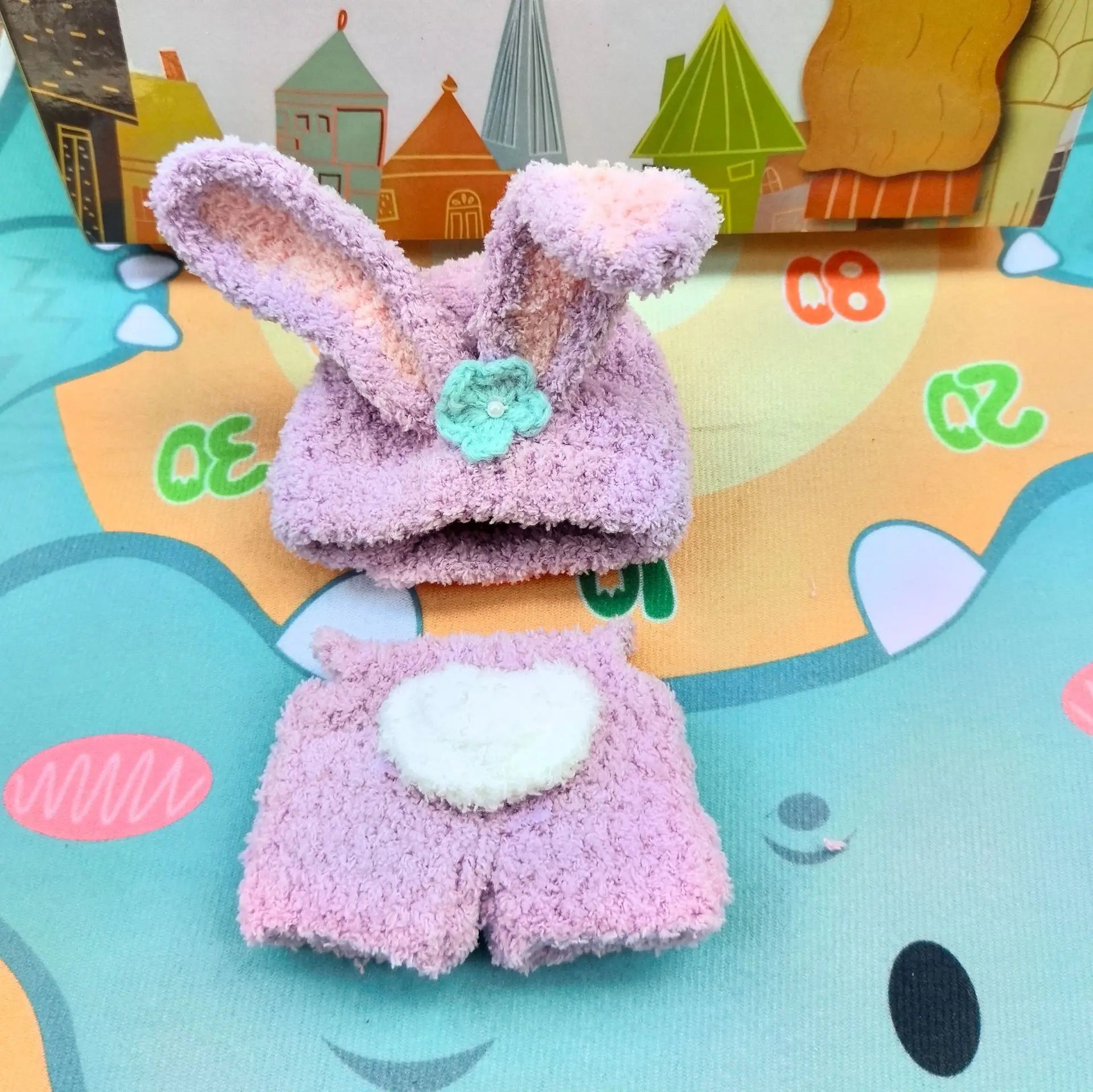 Labubu Doll Clothes Suit, Clothes, Hats, Pants, Animal Series,Furry,Lamb,Rabbit,Doll Accessories,Cute,Pure Handmade,High Quality