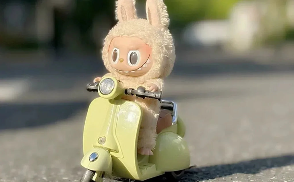 Labubu Accessories Labubu Have A Seat Toy  Labubu Scooter with LED Lights & Music Cute Desk Decor for Labubu Doll Collectors
