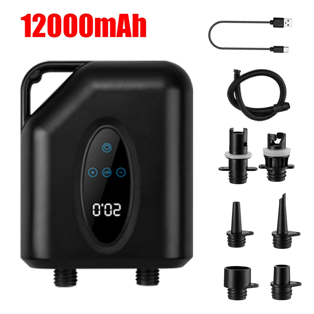 Electric Inflation Pump 20PSI High Pressure Smart SUP Air Pump Intelligent Dual Stage Inflation Deflation For Car Paddle Boards