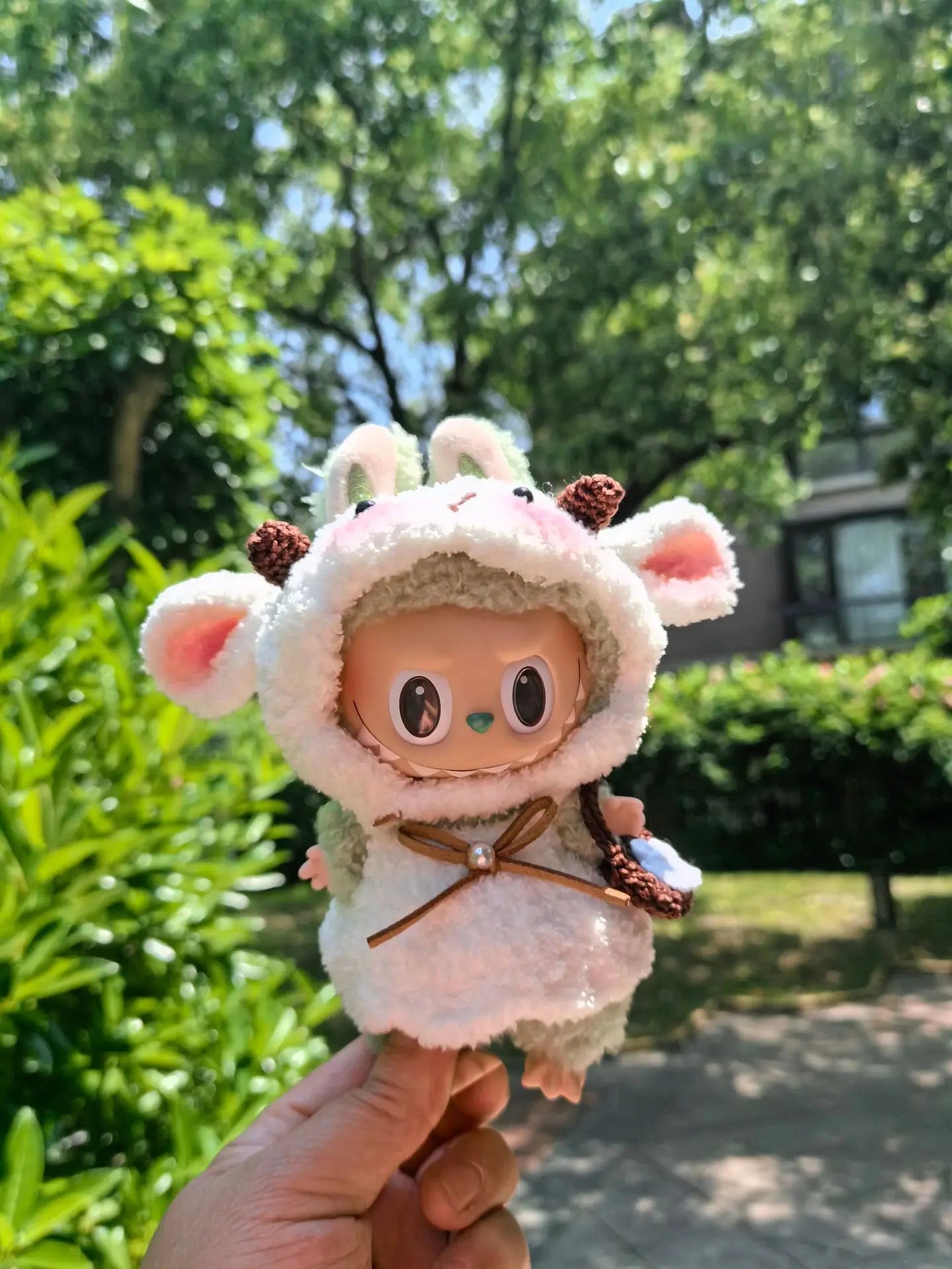 Labubu Doll Clothes Suit, Clothes, Hats, Pants, Animal Series,Furry,Lamb,Rabbit,Doll Accessories,Cute,Pure Handmade,High Quality